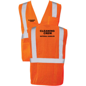 Cleaning Crew Amazon Safety Mesh Vest - Material Handler - (Front & Back)