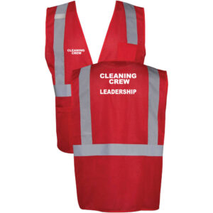 Cleaning Crew Amazon Safety Mesh Vest - Leadership - (Front & Back)