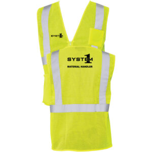 System1 Amazon Safety Mesh Vest - Material Handler - (Front & Back)