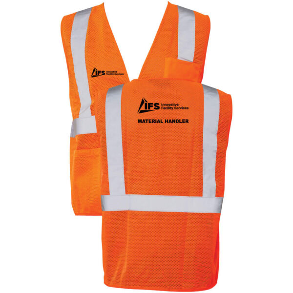 IFS Safety Mesh Vest - Material Handler - (Front & Back)