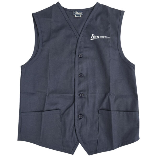 IFS Two Pocket Unisex Button Up Vest (Front Only)