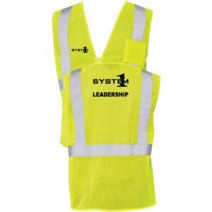 System1 Safety Mesh Vest - Leadership - (Front & Back)