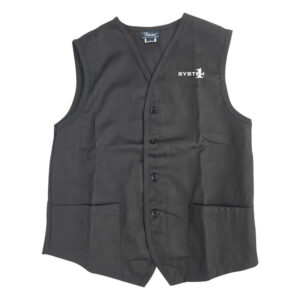 System1 Two Pocket Unisex Button Up Vest (Front Only)