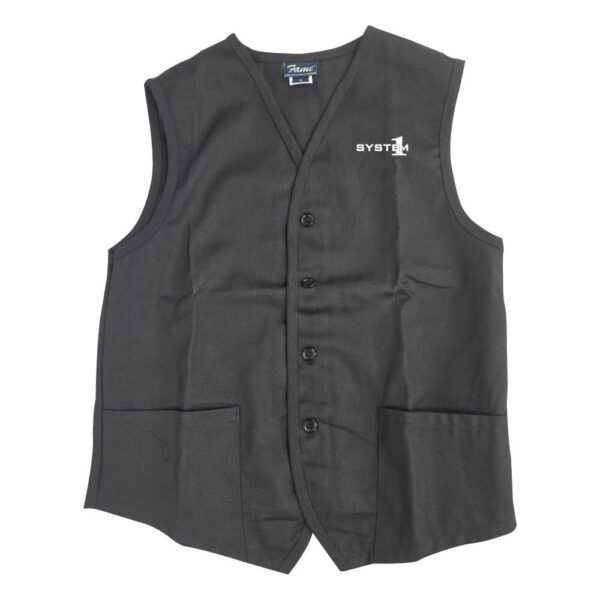 System1 Two Pocket Unisex Button Up Vest (Front & Back) - Image 4