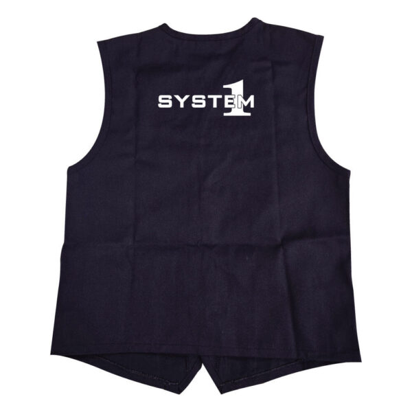 System1 Two Pocket Unisex Button Up Vest (Front & Back) - Image 3