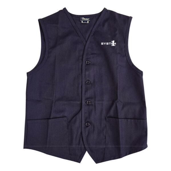 System1 Two Pocket Unisex Button Up Vest (Front & Back) - Image 2