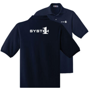 System1 Knit Polo Short Sleeve Unisex - (Front & Back)
