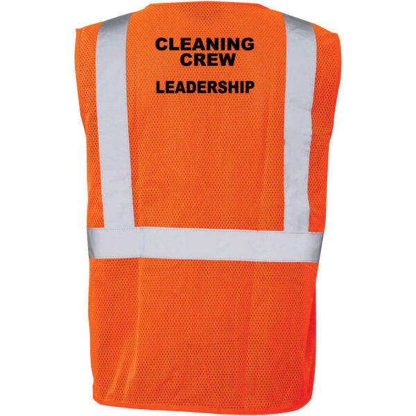 Cleaning Crew Safety Mesh Vest - Leadership - (Front & Back) - Image 5