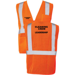 Cleaning Crew Safety Mesh Vest - Leadership - (Front & Back)