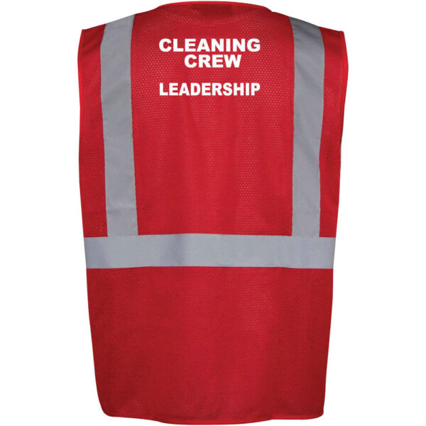 Cleaning Crew Safety Mesh Vest - Leadership - (Front & Back) - Image 7