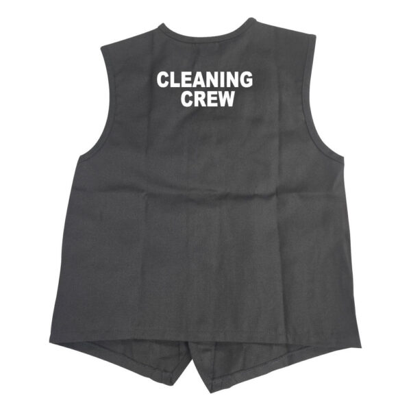 Cleaning Crew Two Pocket Unisex Button Up Vest (Front & Back) - Image 6