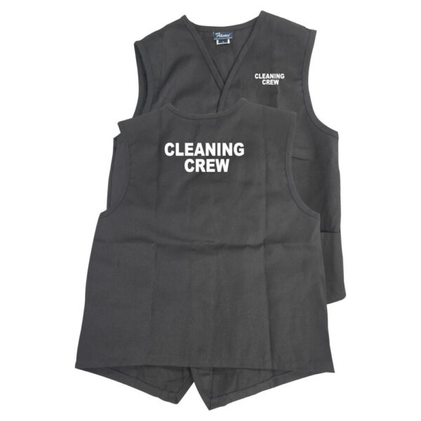 Cleaning Crew Two Pocket Unisex Button Up Vest (Front & Back) - Image 4