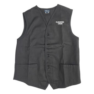 Cleaning Crew Two Pocket Unisex Button Up Vest (Front Only)