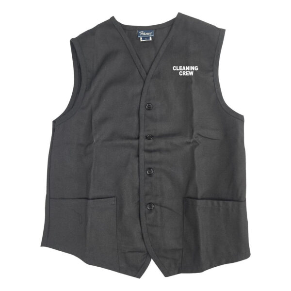 Cleaning Crew Two Pocket Unisex Button Up Vest (Front Only)