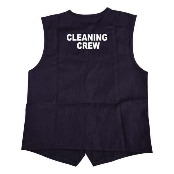 Cleaning Crew Two Pocket Unisex Button Up Vest (Front & Back) - Image 3