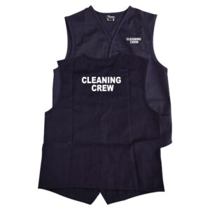 Cleaning Crew Two Pocket Unisex Button Up Vest (Front & Back)