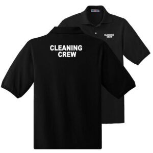Cleaning Crew Knit Polo Short Sleeve Unisex - (Front & Back)