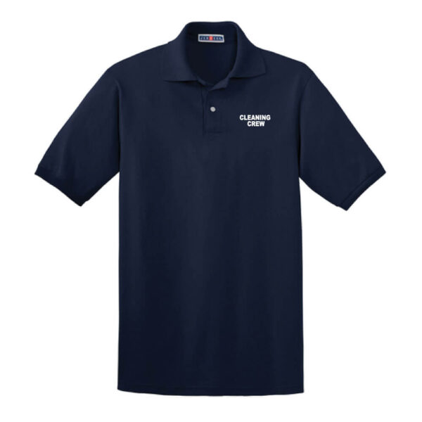 Cleaning Crew Knit Polo Short Sleeve Unisex - (Front & Back) - Image 5