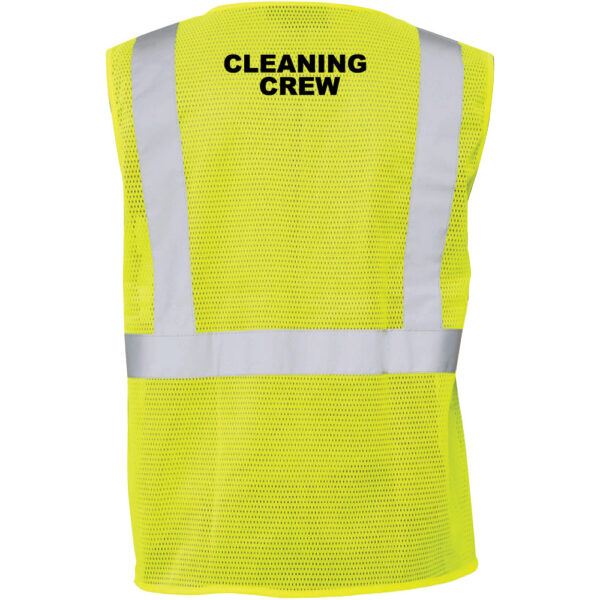 Cleaning Crew Safety Mesh Vest - (Front & Back) - Image 3