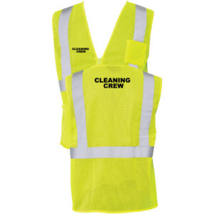 Cleaning Crew Safety Mesh Vest - (Front & Back)