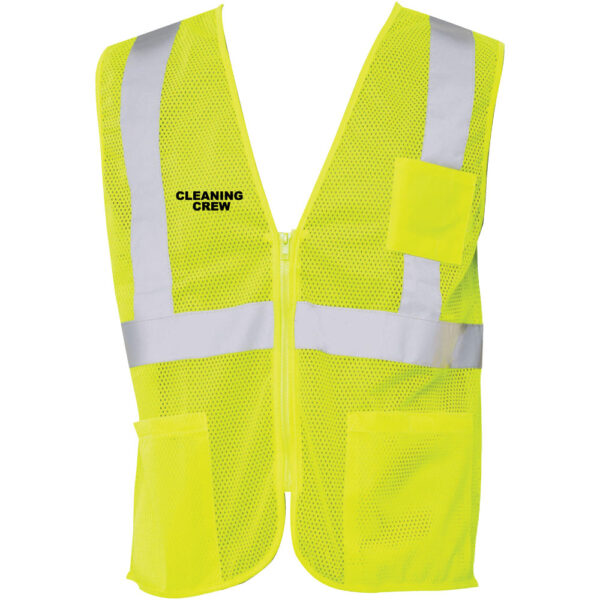 Cleaning Crew Safety Mesh Vest - Leadership - (Front & Back) - Image 2